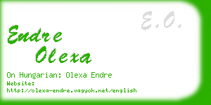 endre olexa business card